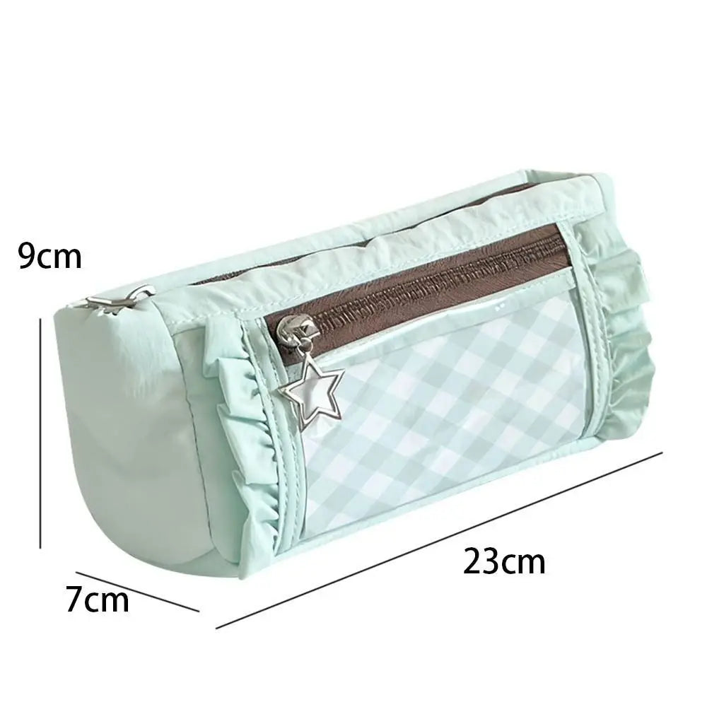Large Capacity Transparent Window Pencil Case & Pen Bag