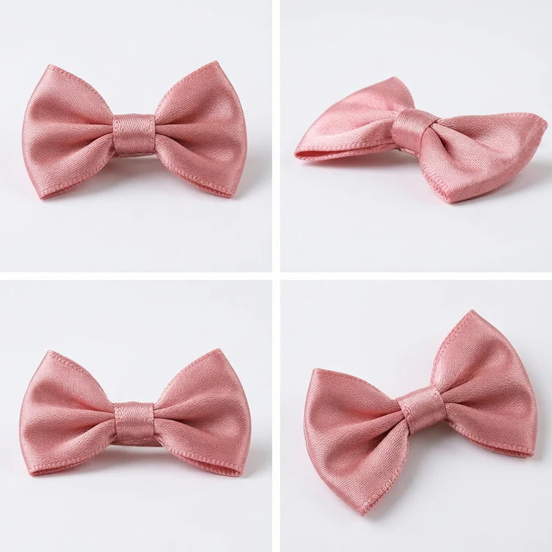 50-Piece Mini Satin Bow Ties – Hair, Gift & Craft Décor
