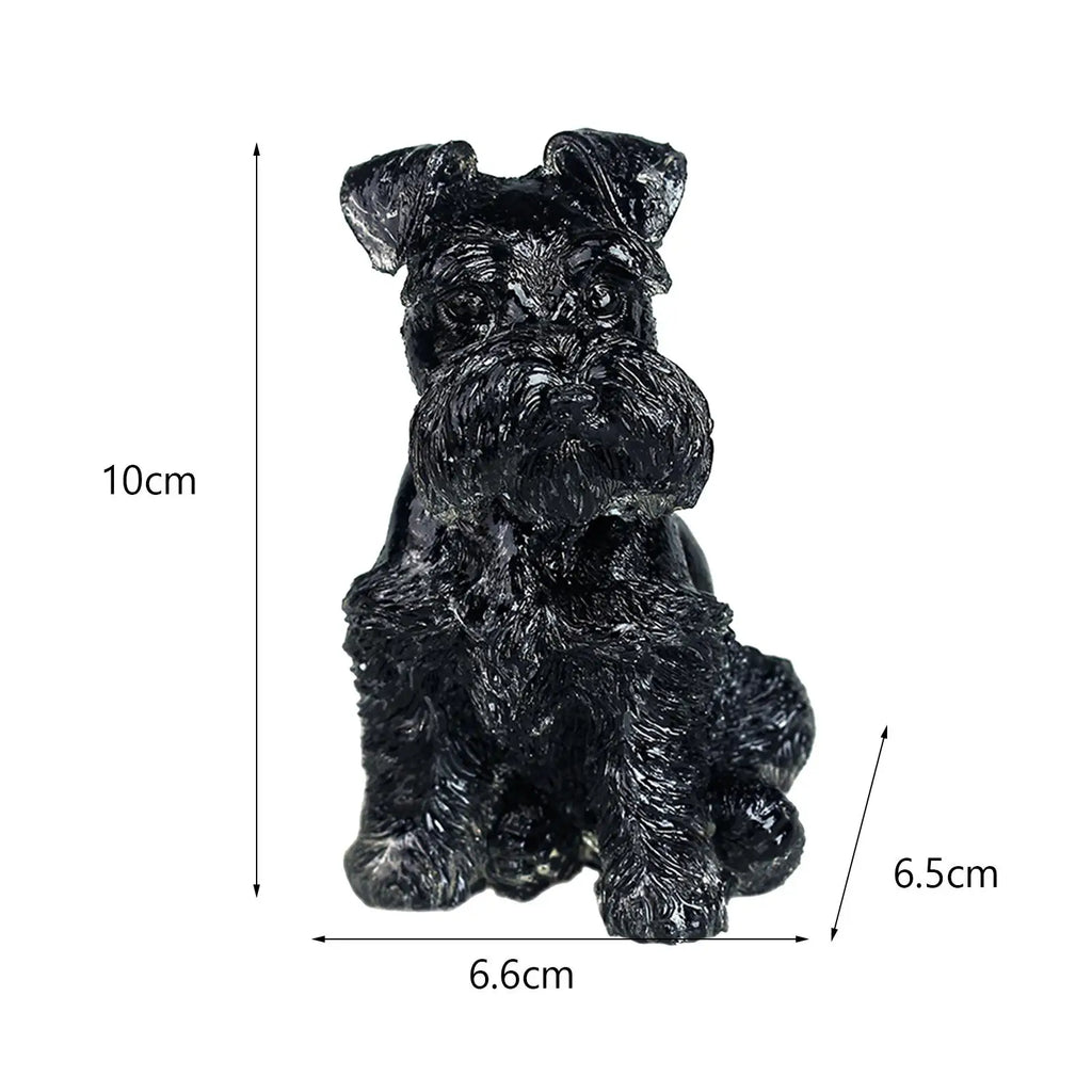 Miniature Schnauzer Dog Figurine | Resin Sculpture Home Décor