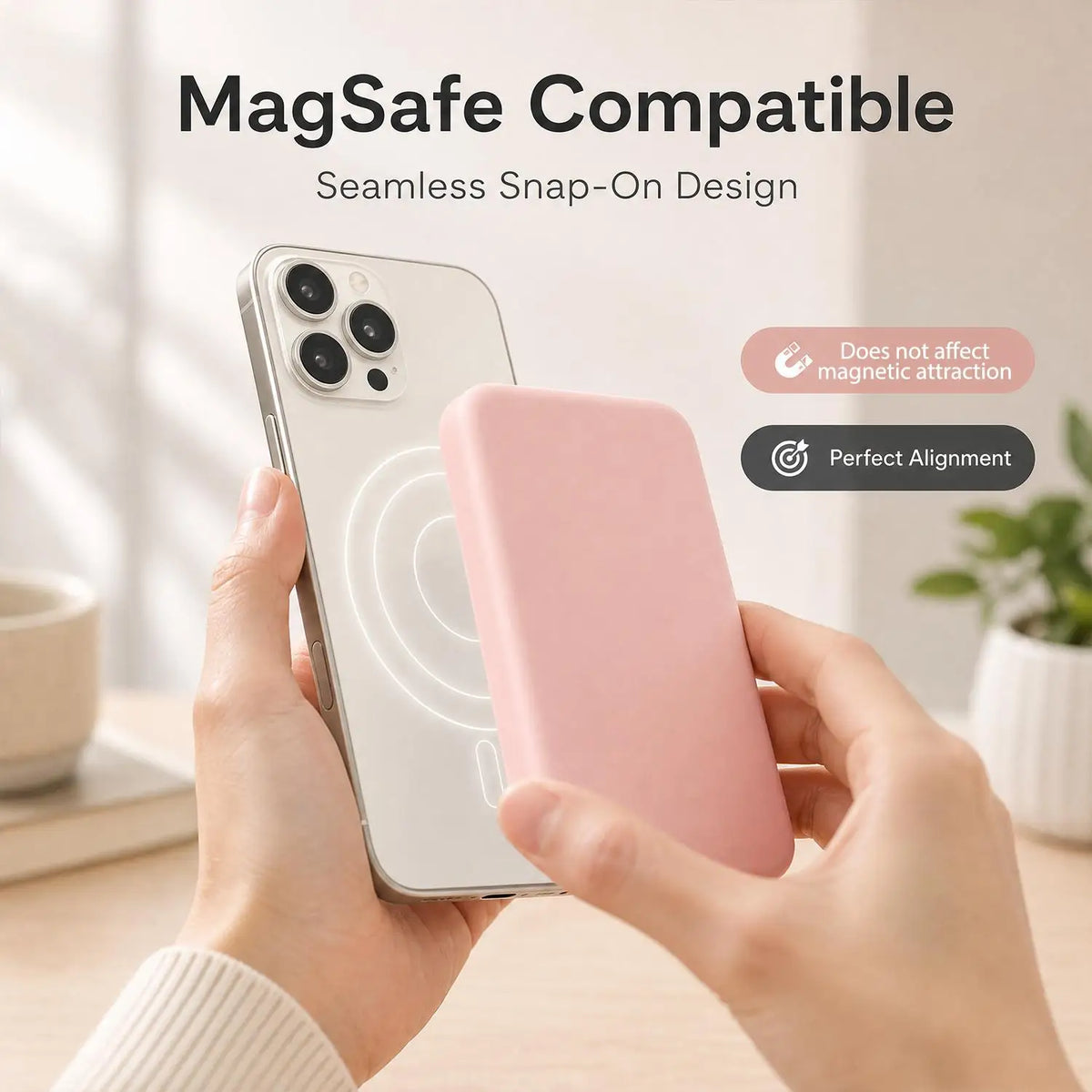 Silicone Matte MagSafe Battery Case – iPhone 17/16/15/14 Pro