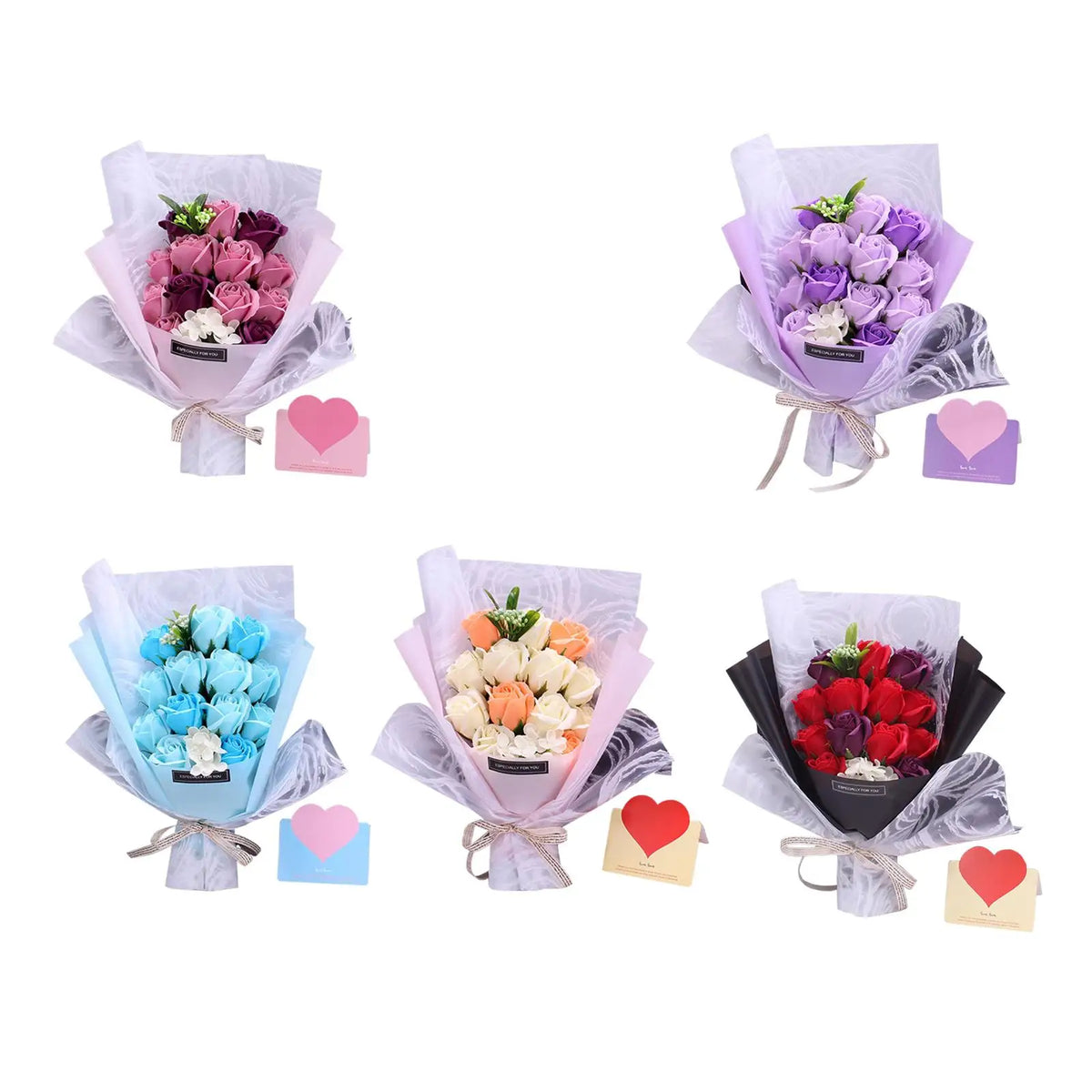Rose Soap Flower Gift Bouquet – Artificial Floral Decor