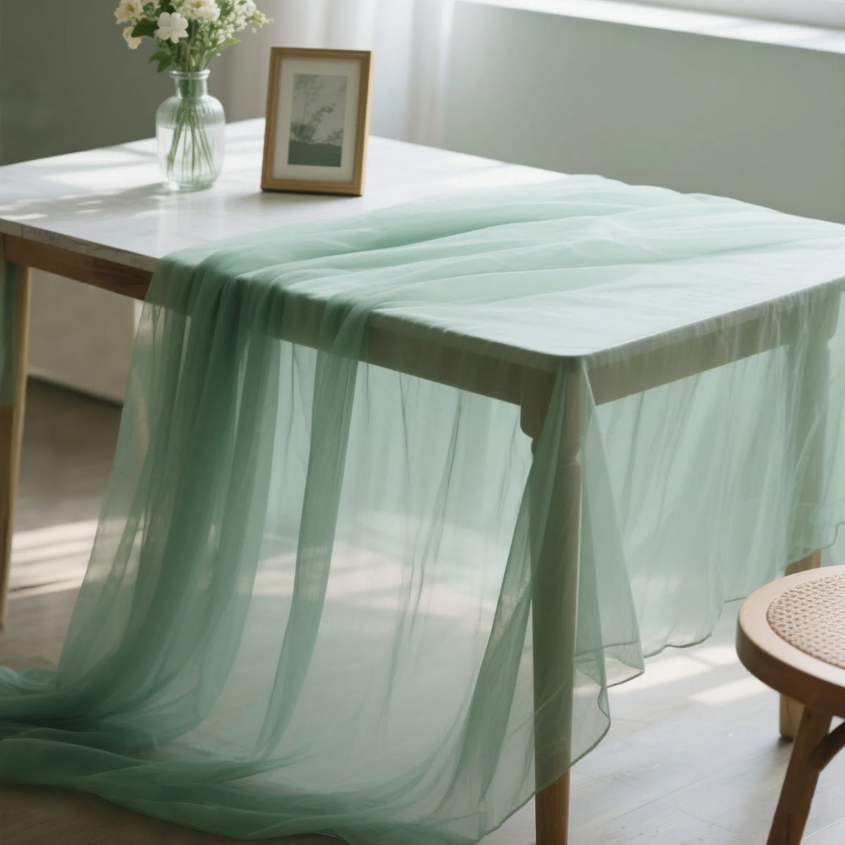 Pearl Tulle Fabric – Soft Mesh Yarn for Weddings & DIY Decor