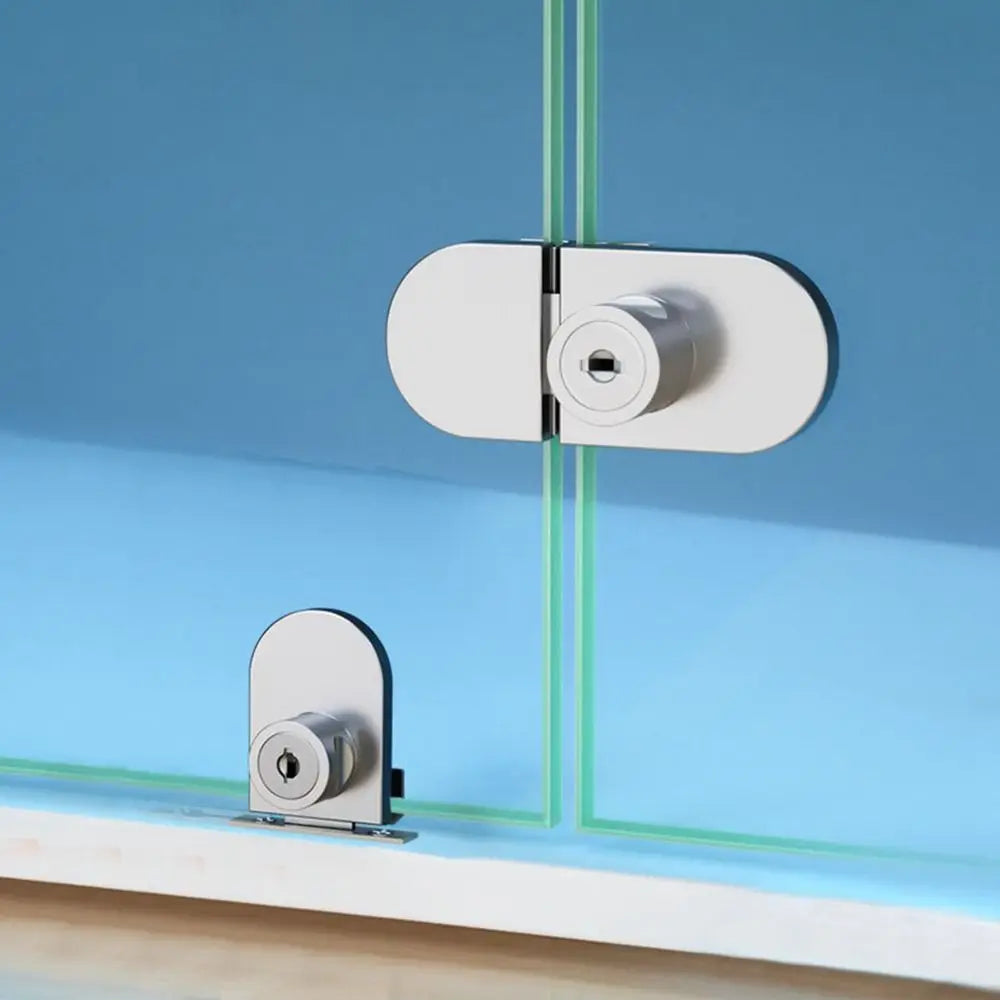 Punch-Free Glass Cabinet Door Lock | Zinc Alloy, No Drilling