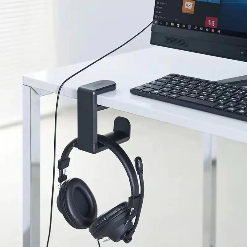 360° Rotating Headset Stand Desk Clamp | Headphone Hanger