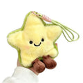 Kawaii Plush Star Keychain – Cute Smiley Stuffed Bag Charm