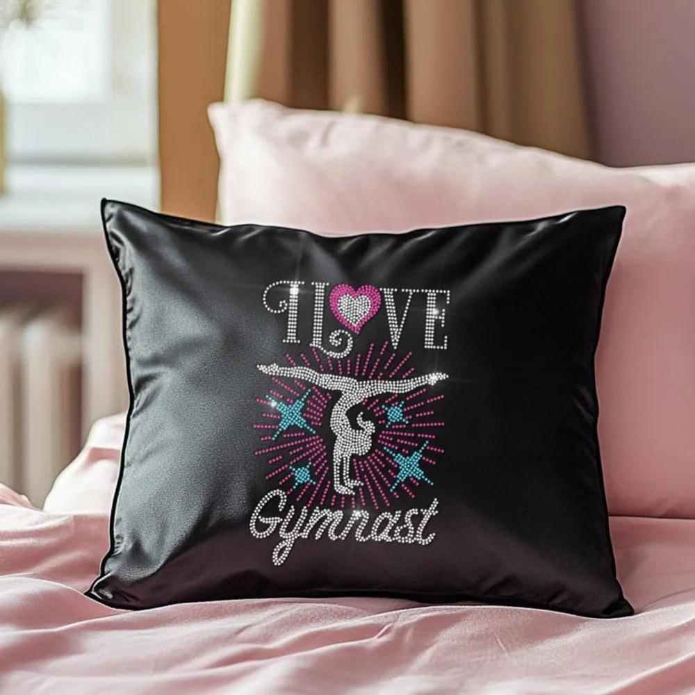 Rhinestone Iron-On Gymnast Patch – Large Hotfix Bling Transfer 11.6"