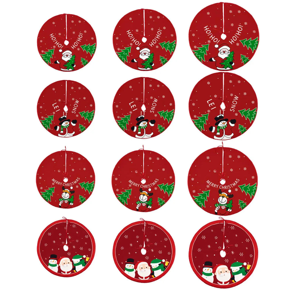 Christmas Tree Skirt Round Mat – Rustic Holiday Decor