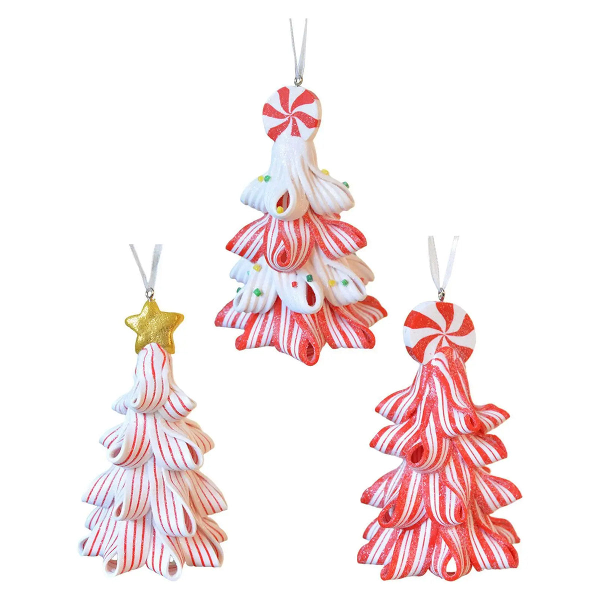 Polymer Clay Christmas Hanging Ornament – Star Tree Pendant