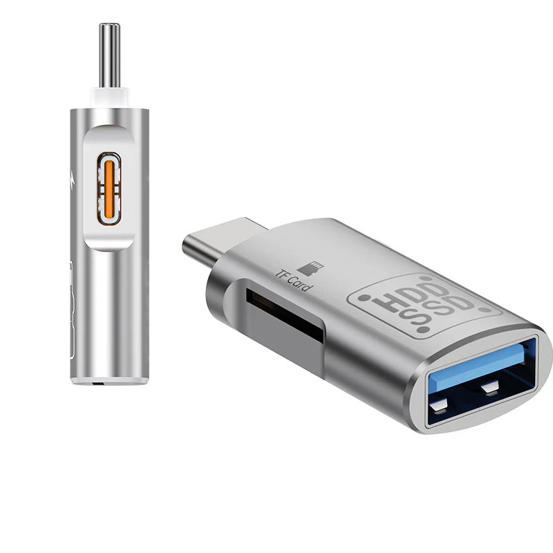 USB-C Micro SD TF Card Reader with PD Charging | 5Gbps 2TB