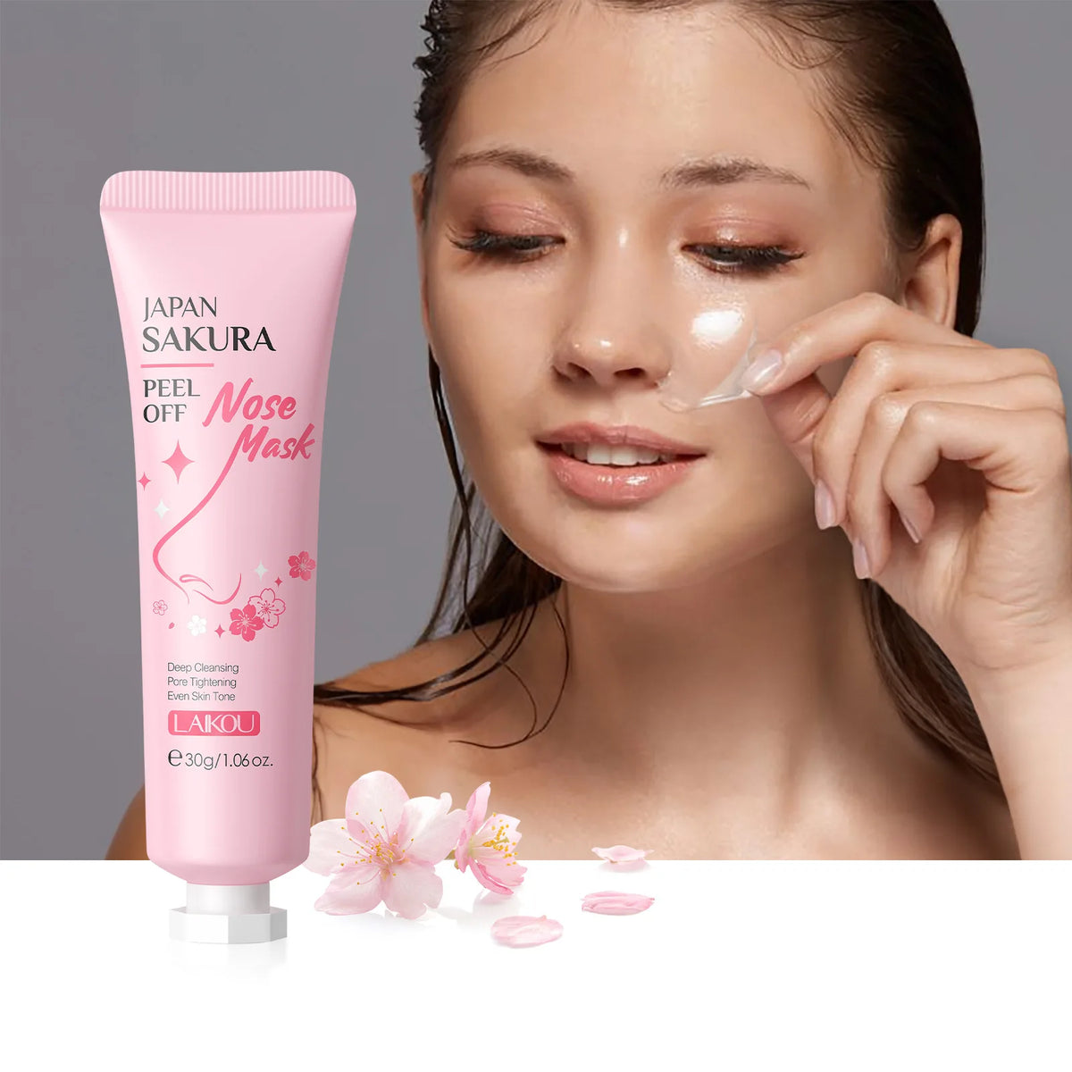 LAIKOU Sakura Peel-Off Nose Mask – Deep Cleanse & Pore Care