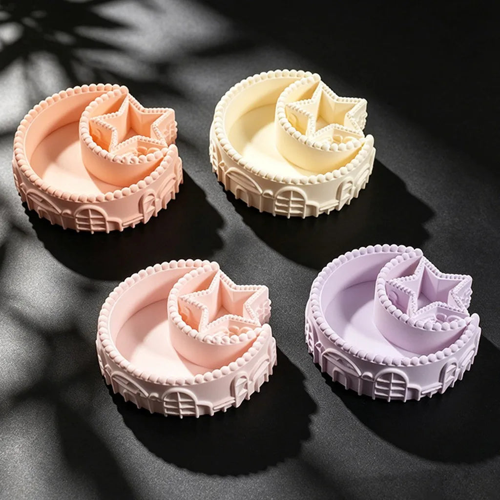 Star & Moon Silicone Candle Mold – DIY Holder & Tray