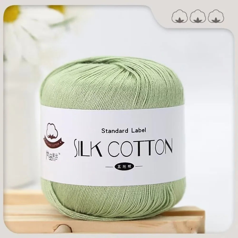 Milk Silk Cotton Soft Crochet Knitting Yarn – 50g Skein