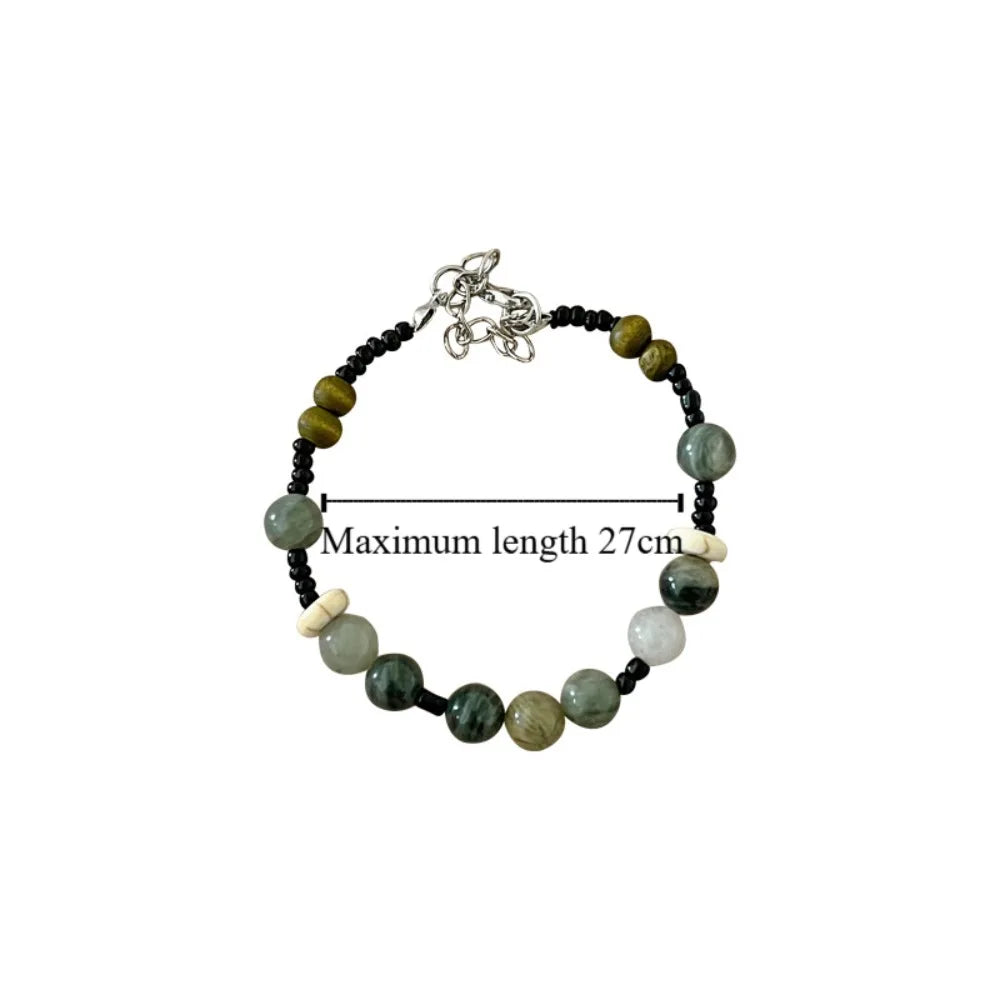 Chinese Bamboo Beaded Bracelet – Vintage Braided Rope Style