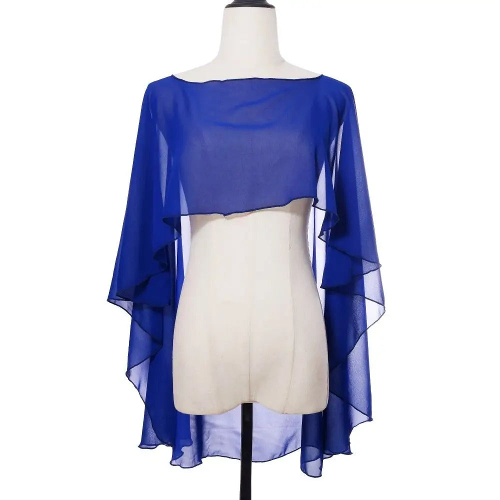 Women's Chiffon Shawl Wrap – Lightweight Wedding Cape & Scarf