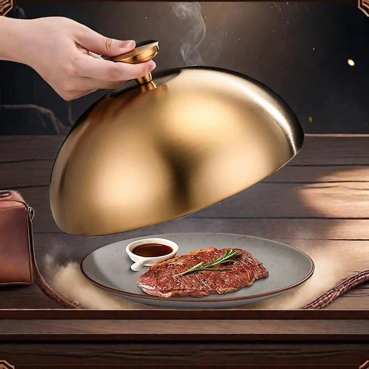 Stainless Steel Cheese Melting Dome | BBQ Burger Grill Lid