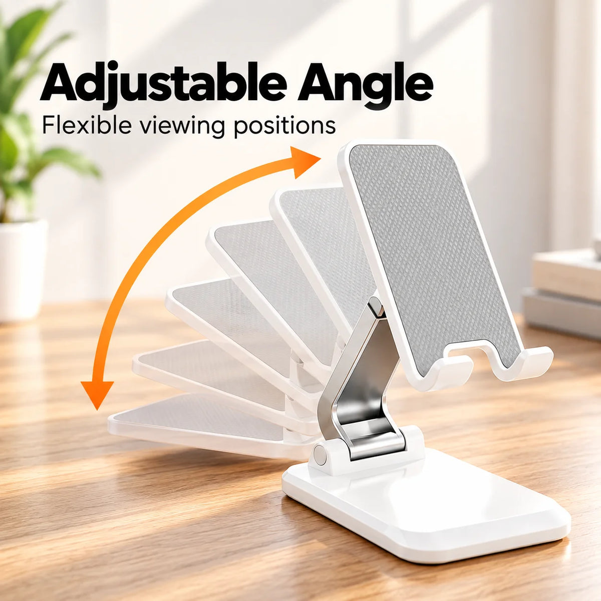 Adjustable Foldable Phone Stand – Anti-Slip Desktop Holder