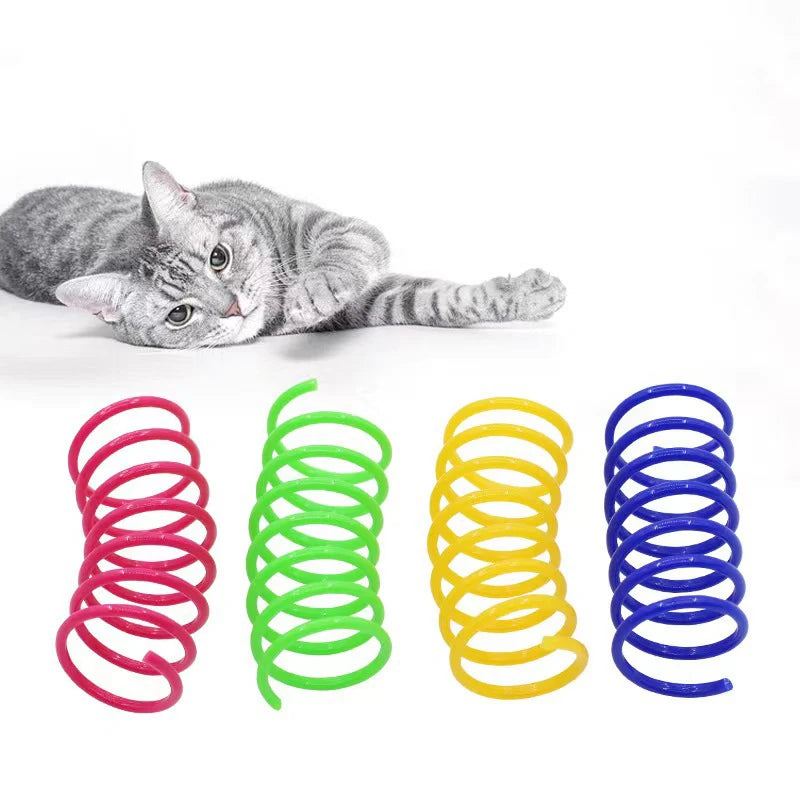 Colorful Coil Spring Cat Toys – Durable Interactive Pet Toy