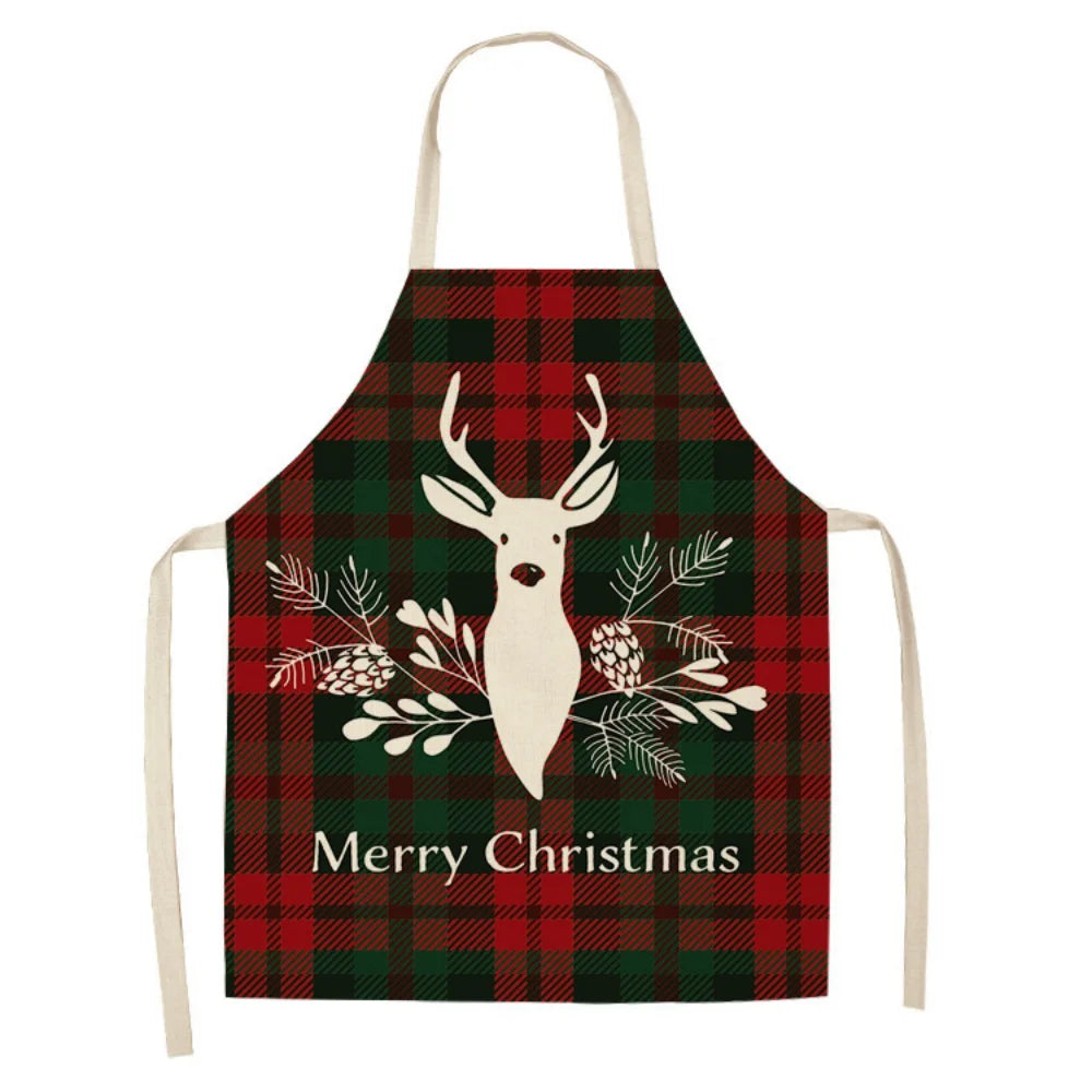 Christmas Holiday Kitchen Apron – Festive Bib Apron for Baking