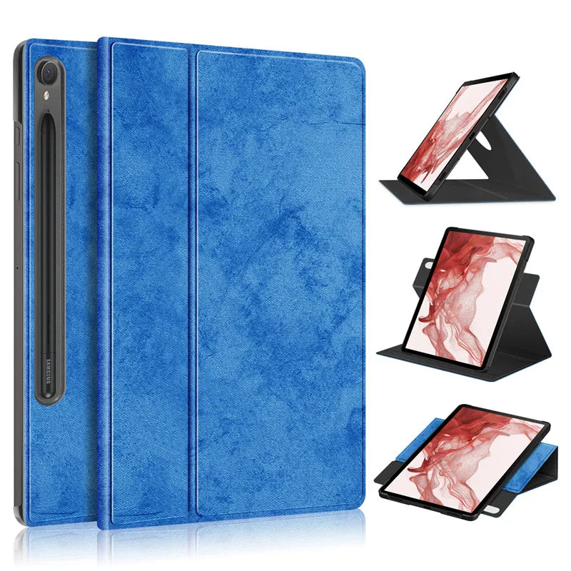 Samsung Tab S9 FE / S10 FE 360° Rotating Fabric Stand Case