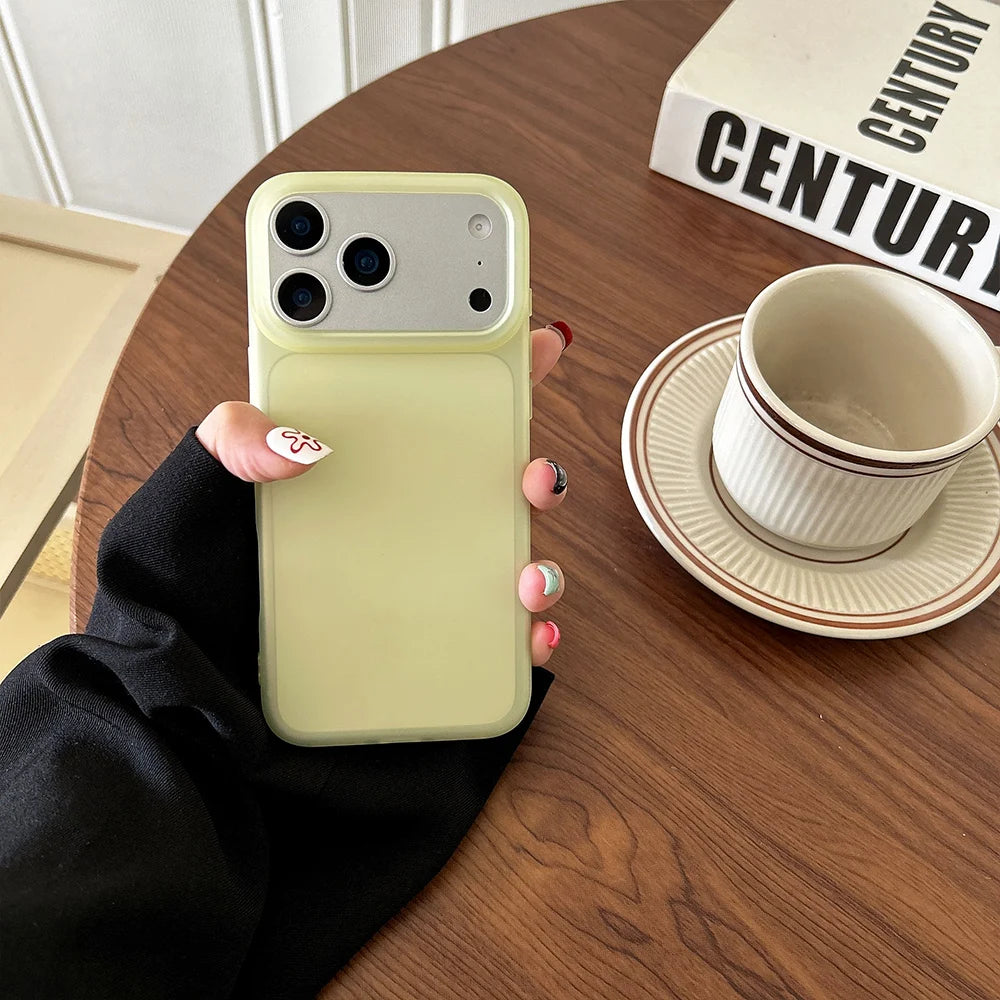 Clear Matte Silicone iPhone Case | Candy Color TPU Cover