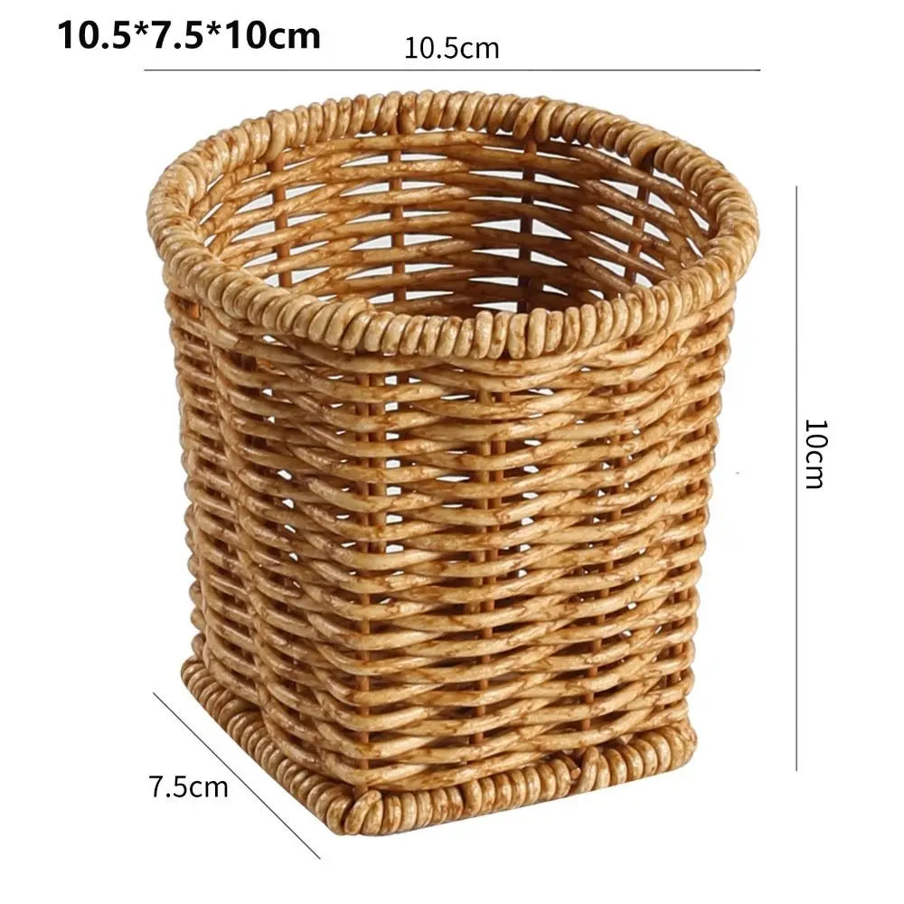 Woven Rattan-Style Basket – Bread, Fruit & Storage | 12 Styles