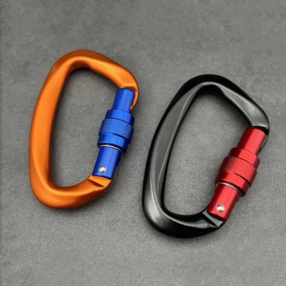 Aluminum D-Shape Safety Carabiner 4KN/12KN/25KN Climbing Lock