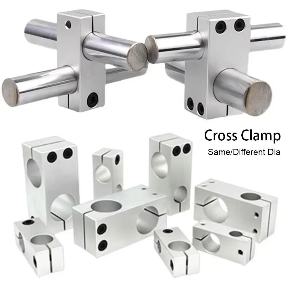 Aluminum Alloy Cross Clamp Pipe Fixing Bracket – Same/Diff Dia