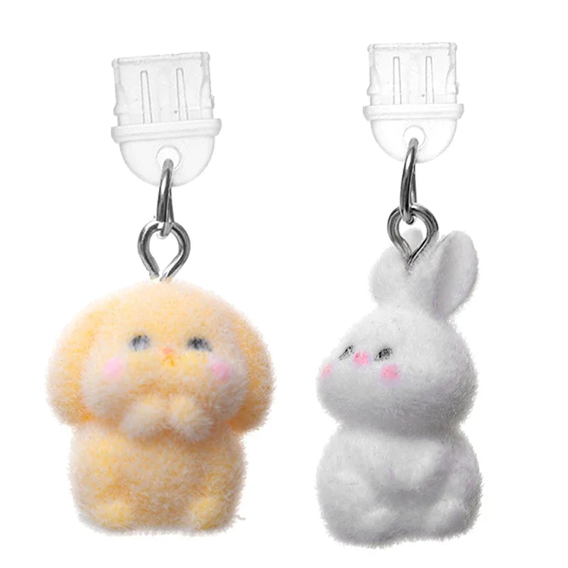 USB-C Dust Plug Bunny Pendant – Phone Port Cover Charm
