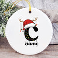 Personalized Baby's First Christmas Ceramic Bauble Ornament