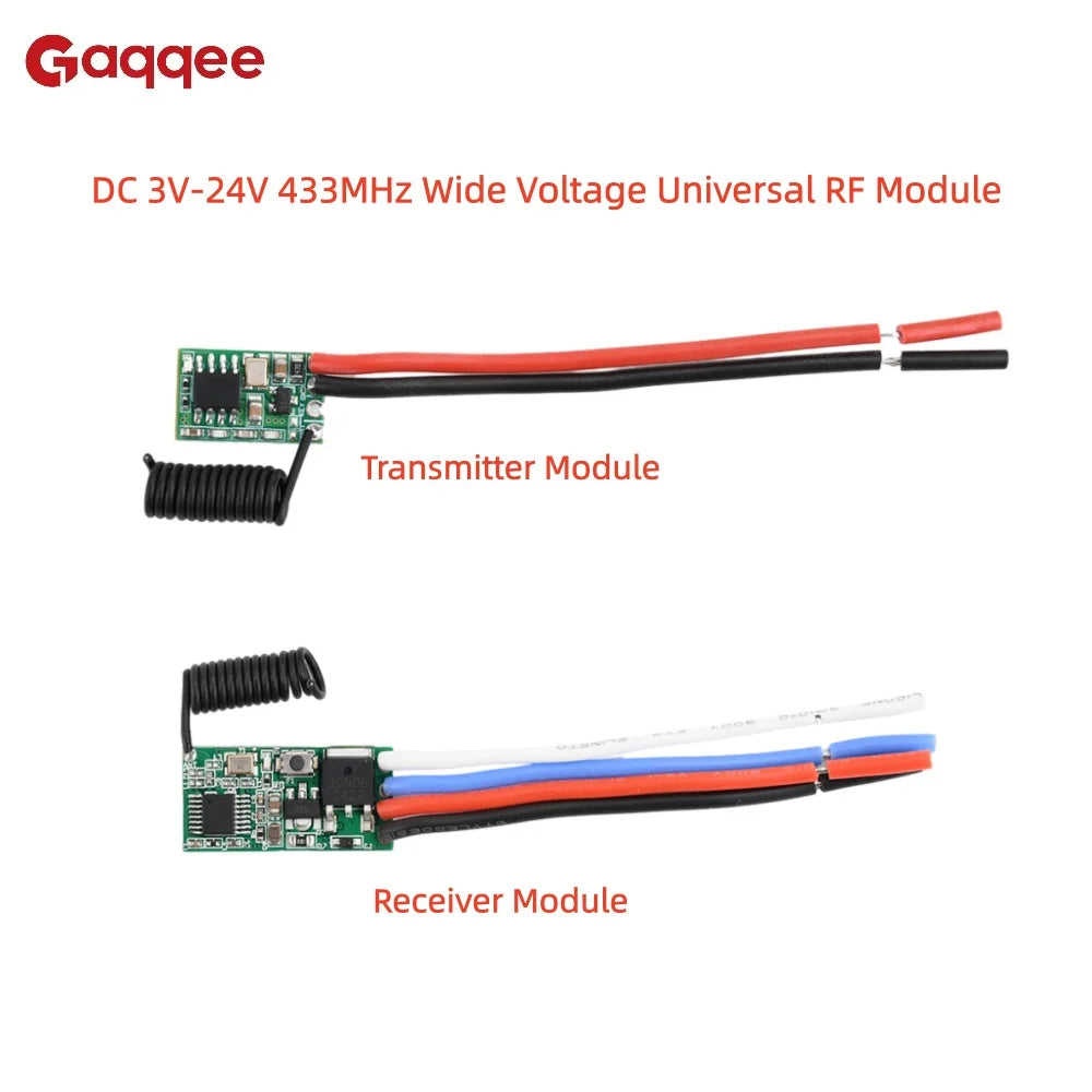 433MHz RF Wireless Module DC 3V–24V | Transmitter & Receiver