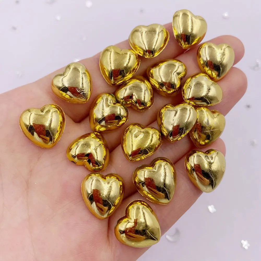 Resin Heart Flatback Crystal Gems 8mm 10mm 12mm – Craft Decor
