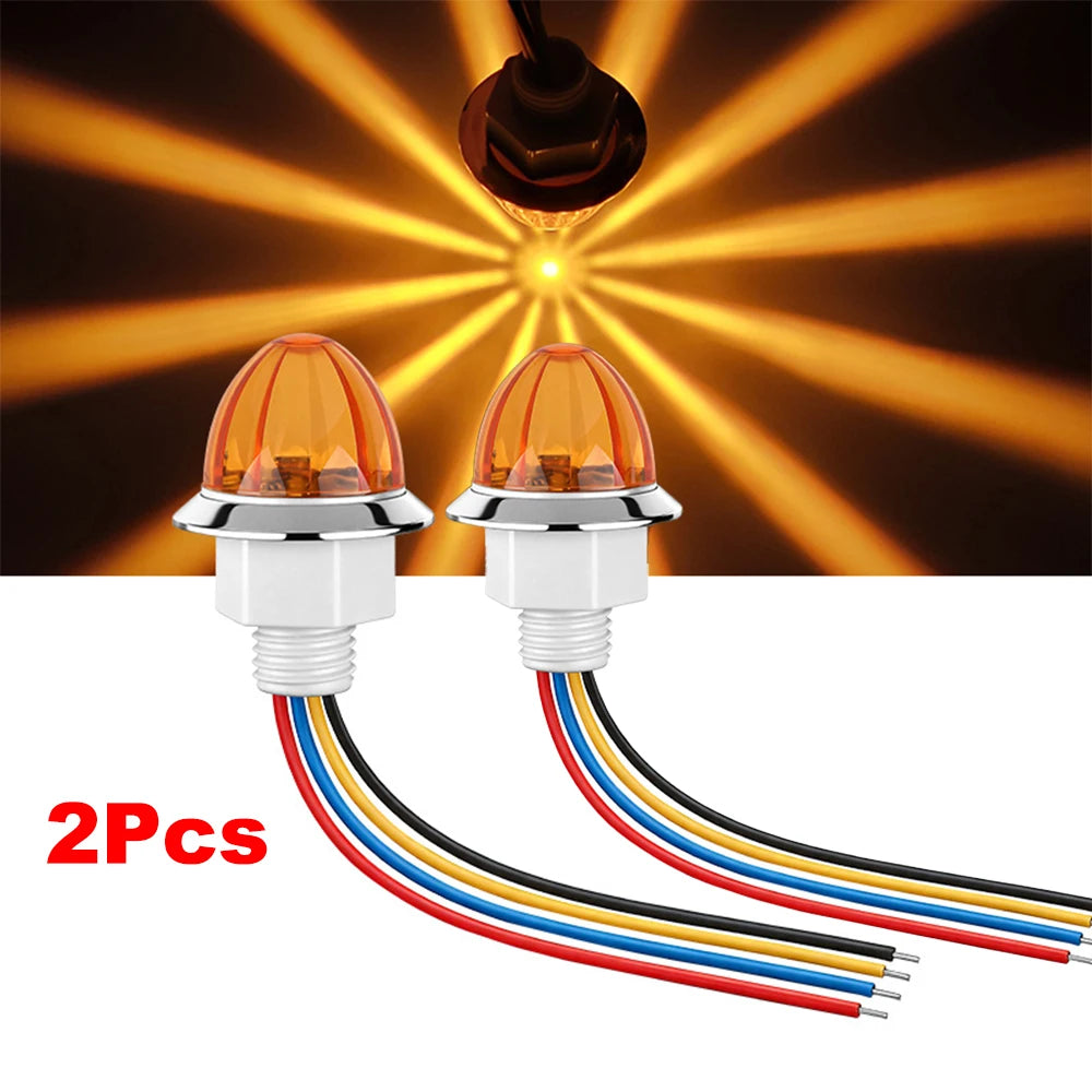 LED Side Marker Lights 12V–24V for Truck Trailer Van | 1–2 Pack