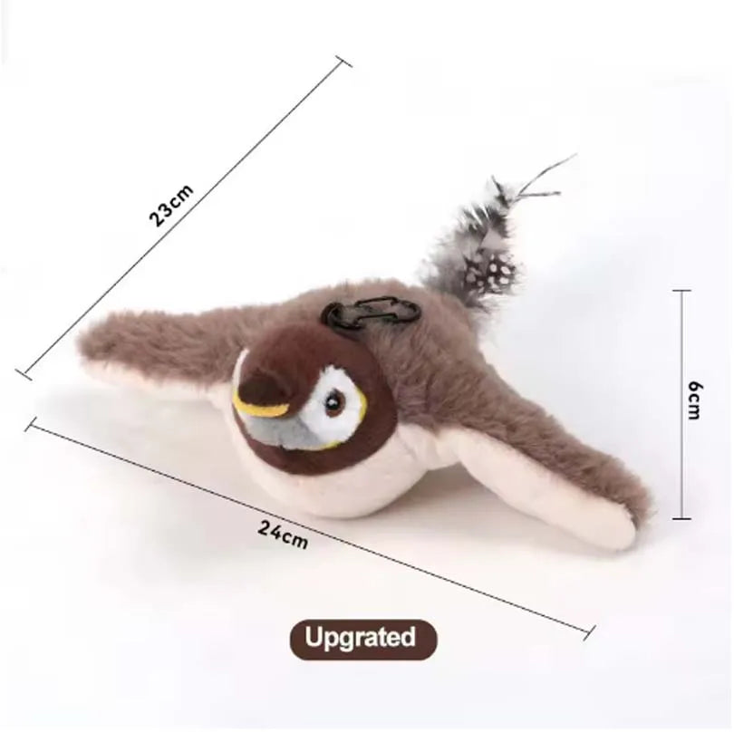 Interactive Chirping Flapping Bird Cat Toy – Touch Activated