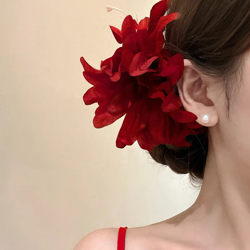 Floral Hair Clip – Vintage Cheongsam Style Women's Barrette