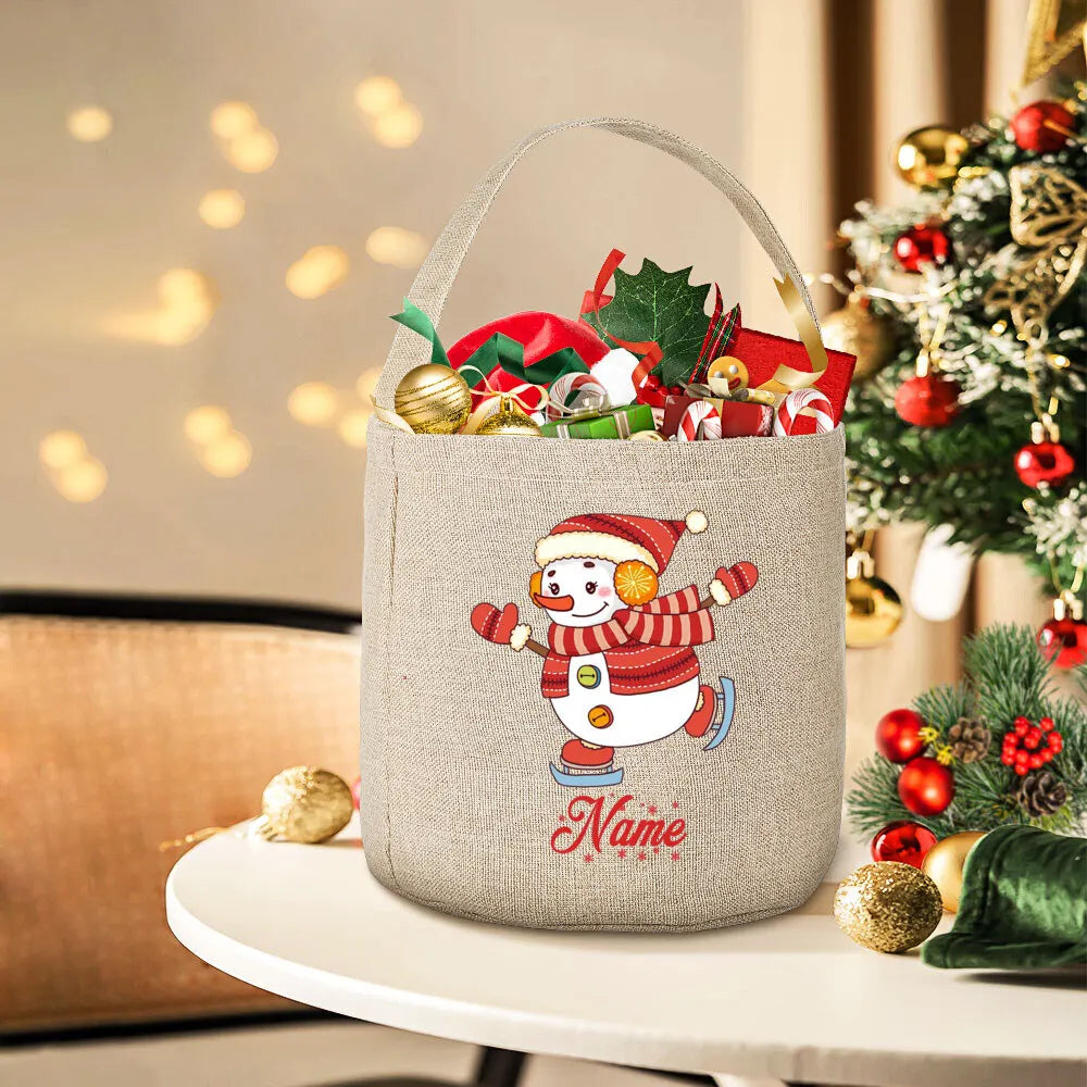 Personalized Deer Christmas Sack Bag – Kids Holiday Gift Tote