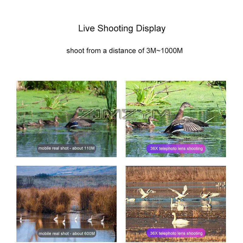 36x Zoom Monocular Telephoto Lens for Smartphones – HD