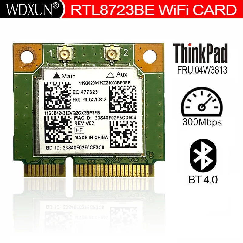 RTL8723BE 300Mbps Mini PCI-E WiFi Card – E440 E540 S440 S540