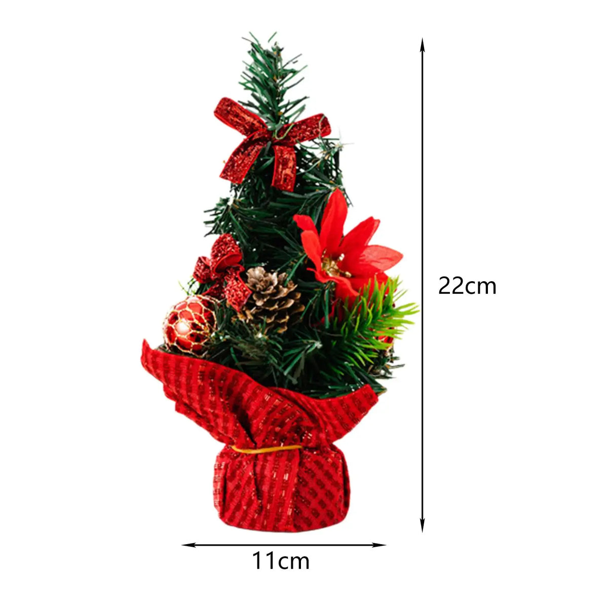 MagiDeal Mini Tabletop Christmas Tree Centerpiece – 8.66"