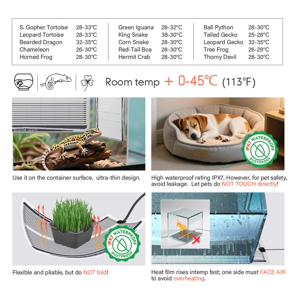 Graphene Heating Pad for Plants & Pets | Adjustable Temp