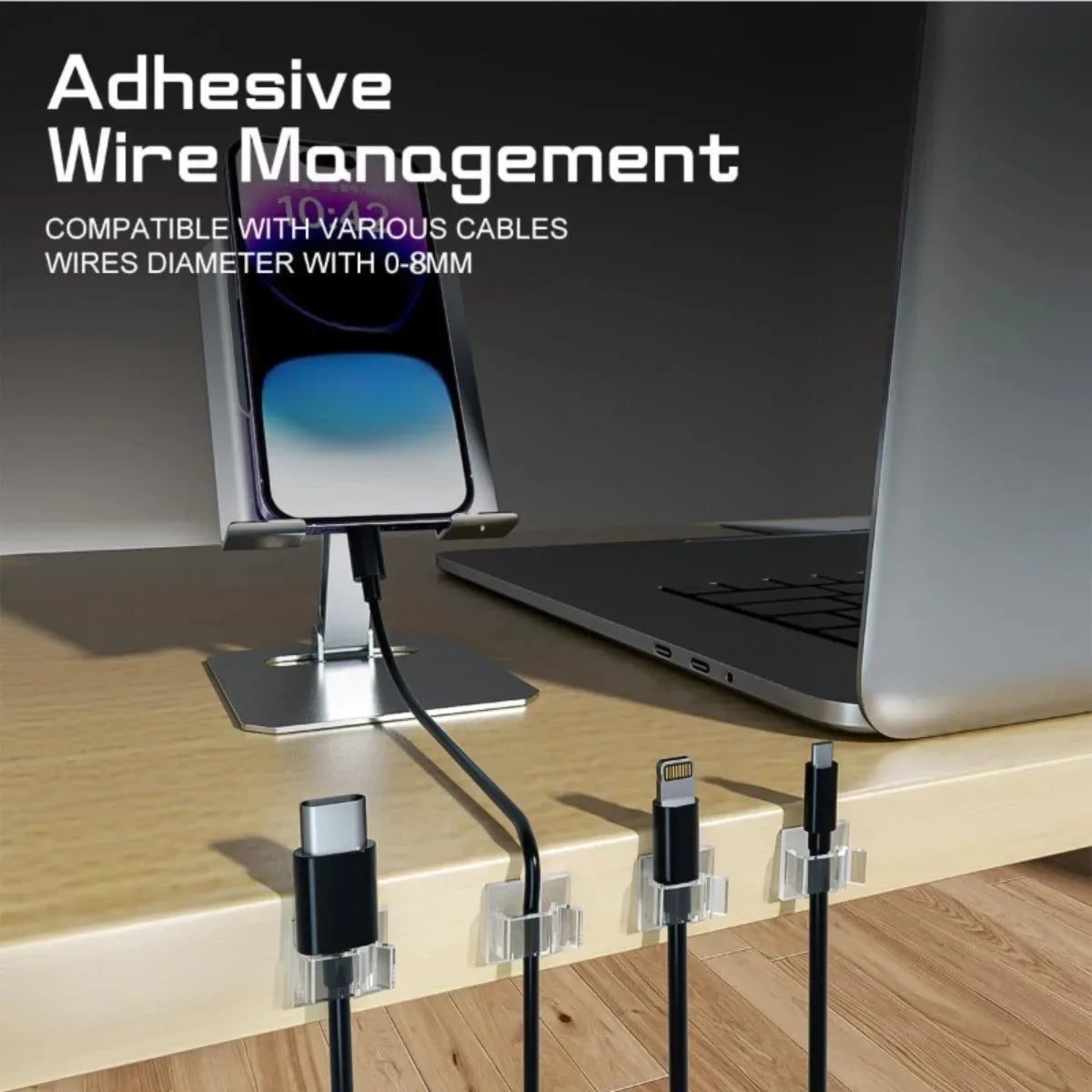 Clear Adhesive Hooks – No-Drill Light & Décor Hangers