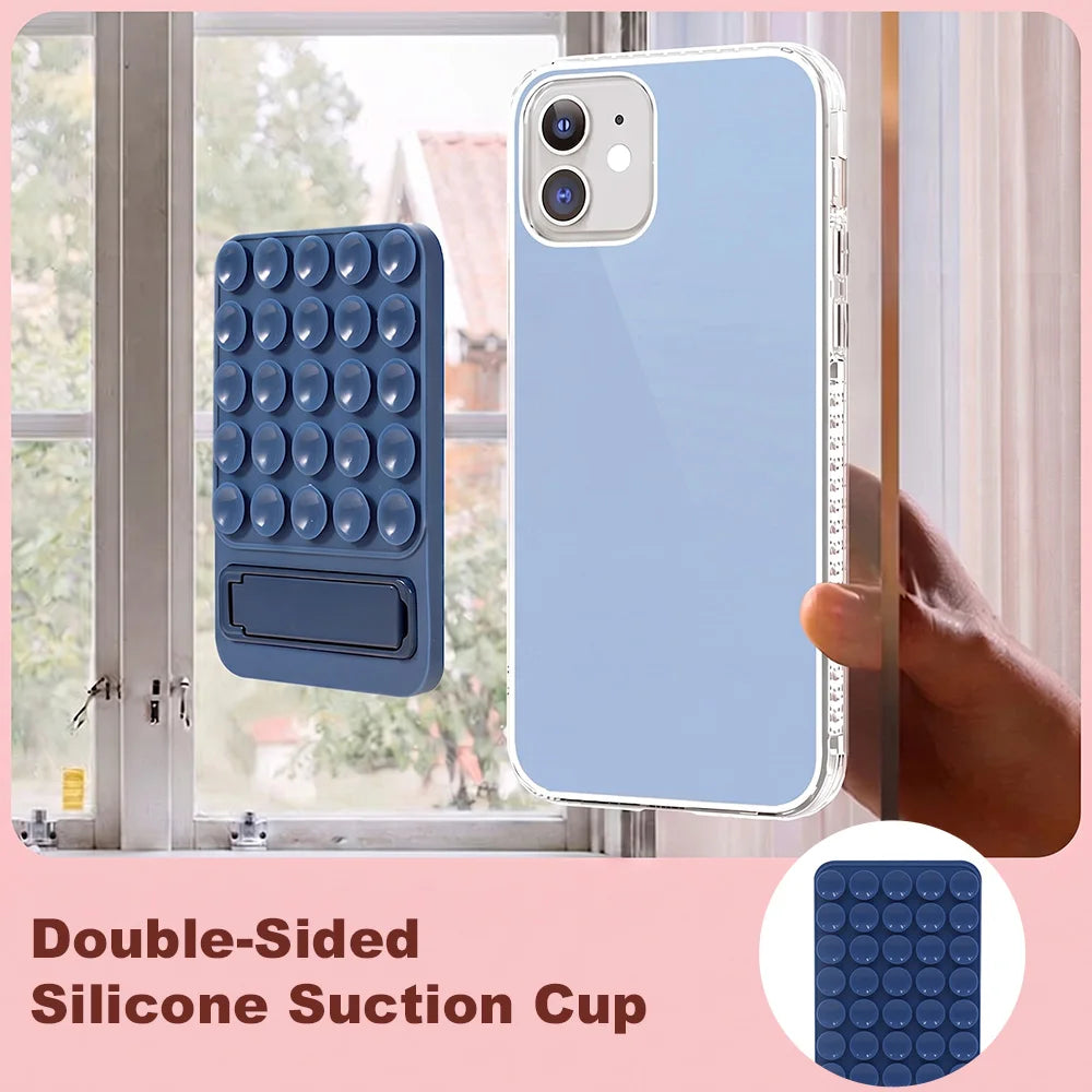 Silicone Suction Phone Mount – Foldable Shower & Mirror Holder