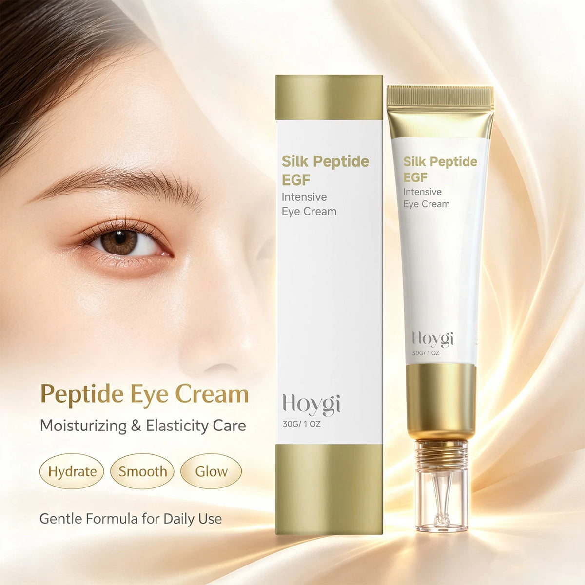 Hoygi Peptide Eye Cream – Brighten, Hydrate & Smooth