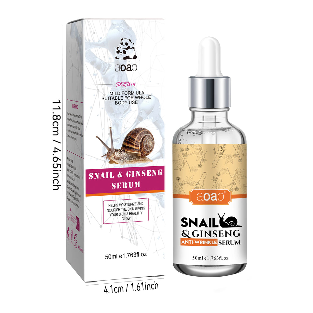 Snail Mucin Face Serum with Ginseng & Vitamin E | Moisturizing