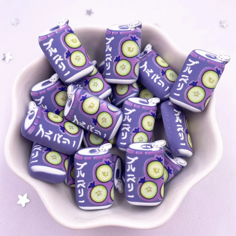 20PCS Kawaii Resin Fruit Drink Flatback 3D Figurines for DIY