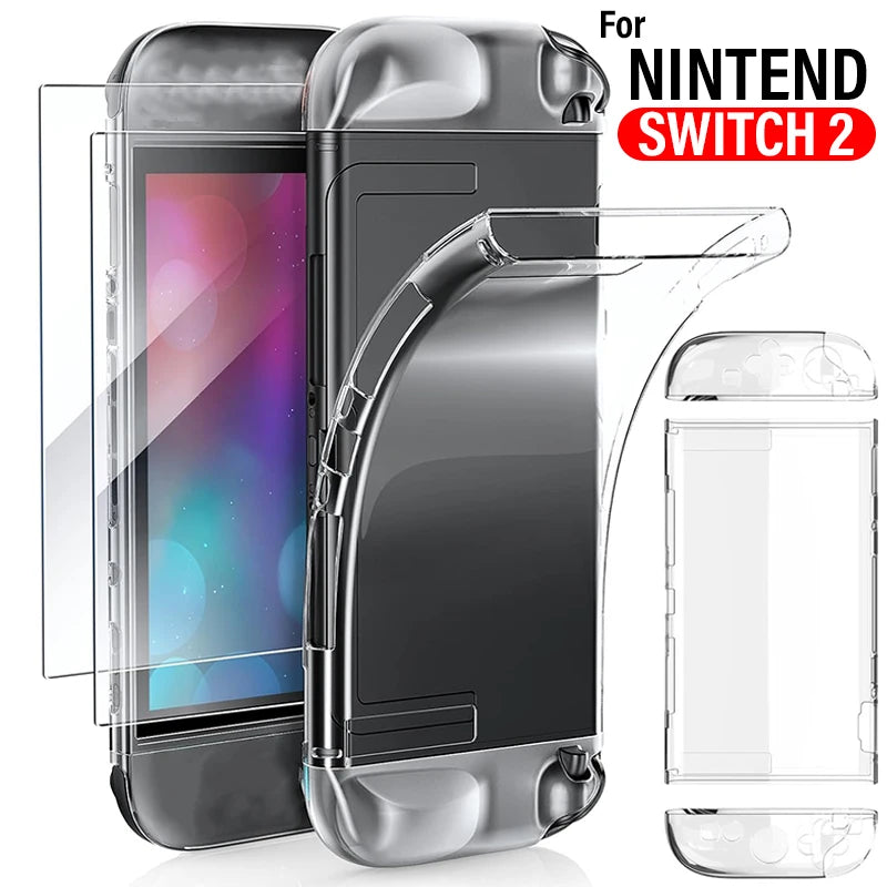 Nintendo Switch 2 Protective Case – Clear PC+TPU Shockproof Cover