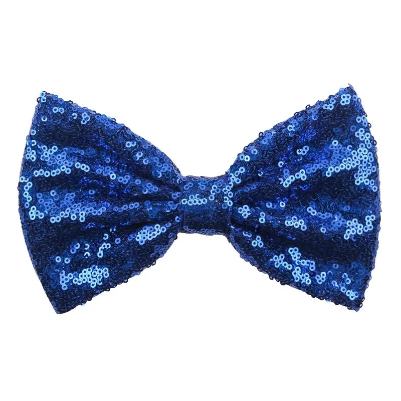 5-Pack Glitter Sequin Hair Bows – DIY Girls Hair Accessories