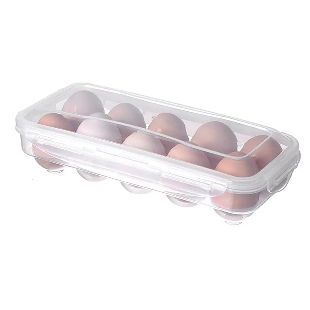 Transparent Egg Storage Box with Lid | 10 & 18 Grid Organizer
