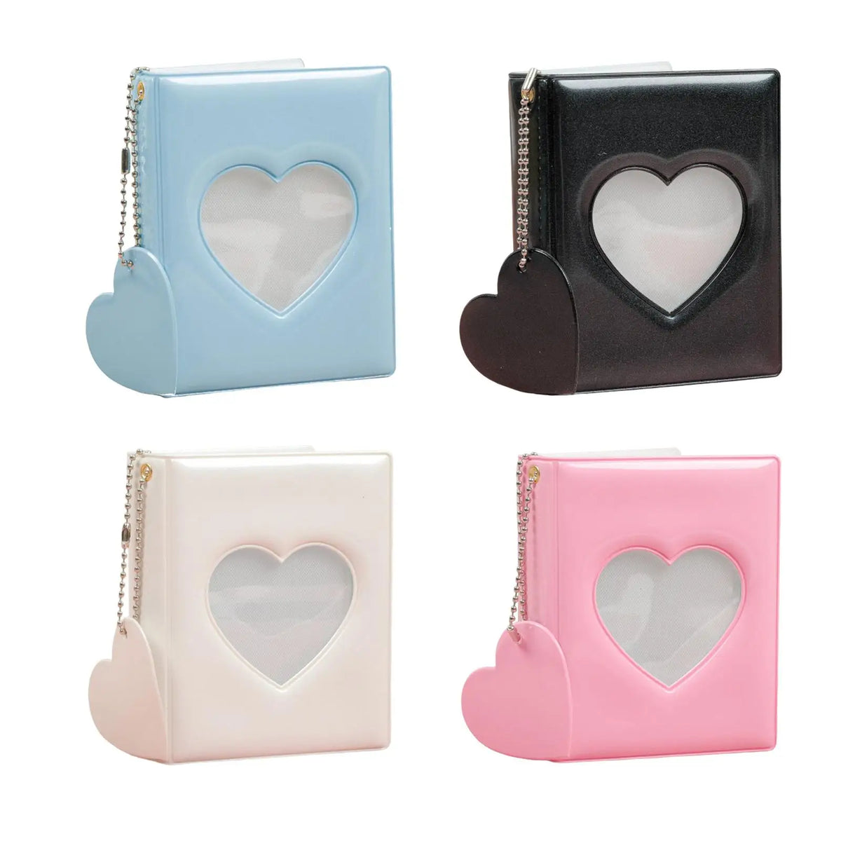 3-Inch Hollow Heart PVC Photocard Organizer Mini Album