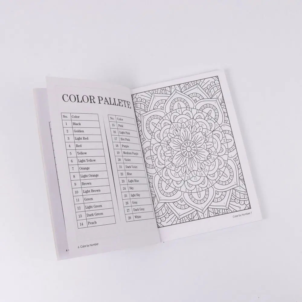 80-Page Color By Number Coloring Book for Adults – A5