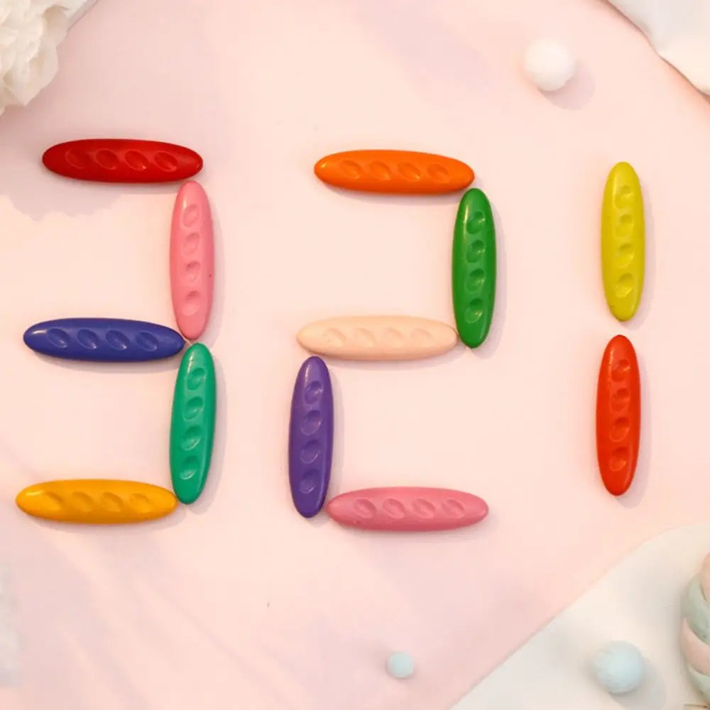 Peanut-Shaped Washable Crayons 12/24/36 Colors – Kids Art
